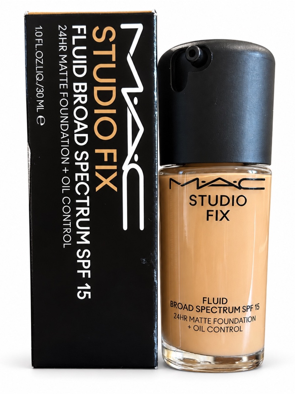 MAC Studio Fix Fluid NC40 SPF 15 24hr Matte+Oil Control Foundation Sz 1.0oz/30ml